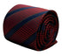 maroon red tie with snakeskin style and black stripes