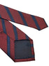 maroon red tie with snakeskin style and black stripes