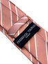 pink two tone tie with white stripes