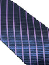 navy dark blue tie with purple stripes