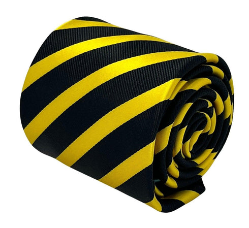 black and yellow gold club striped tie