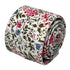 ivory pink cotton tie with english wildflower garden design