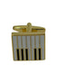 piano keys gold style cufflinks
