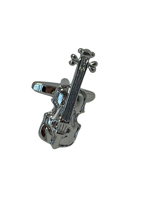 cello musical silver style cufflinks