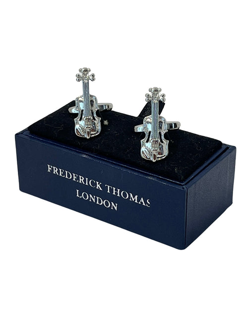 cello musical silver style cufflinks