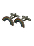 rainbow style silver cufflinks