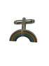 rainbow style silver cufflinks