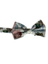 watercolour style English pink rose garden cotton bow tie