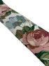 watercolour style english pink rose garden cotton tie