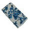 ivory cotton pocket square with blue rose design
