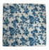 ivory cotton pocket square with blue rose design