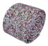 ivory cotton tie with pink English wildflower garden design