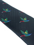 black tie with rainbow coloured egyptian goose macaw bird