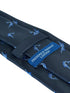 navy dark blue tie with marlin swordfish design