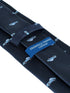 navy dark blue tie with classic Porsche 911 sports car style design