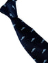 navy dark blue tie with classic Porsche 911 sports car style design