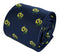 navy dark blue tie with yellow sunflowers