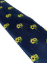 navy dark blue tie with yellow sunflowers