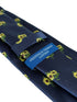 navy dark blue tie with yellow sunflowers