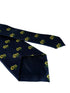 navy dark blue tie with yellow sunflowers