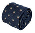 navy dark blue tie with festive christmas pudding & glitter pin spot design