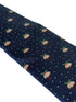navy dark blue tie with festive christmas pudding & glitter pin spot design