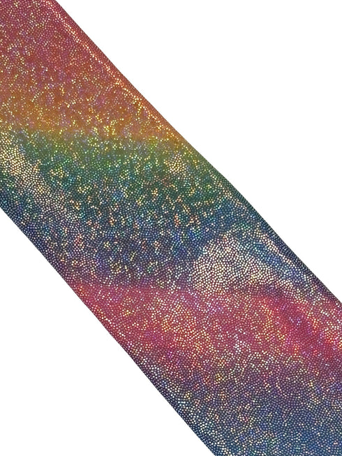 rainbow tie with a metallic sparkle mermaid pastel wet look