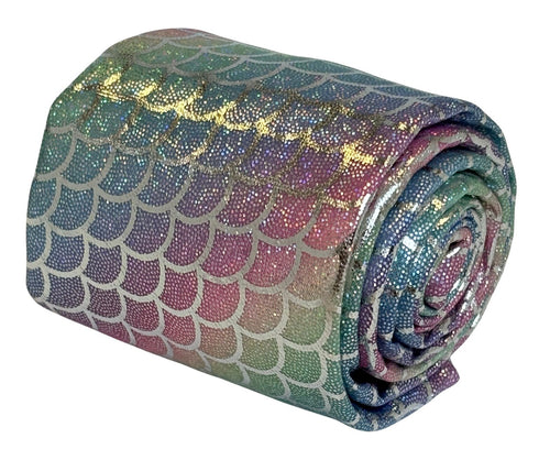 rainbow and silver tie with a metallic sparkle mermaid pastel wet look