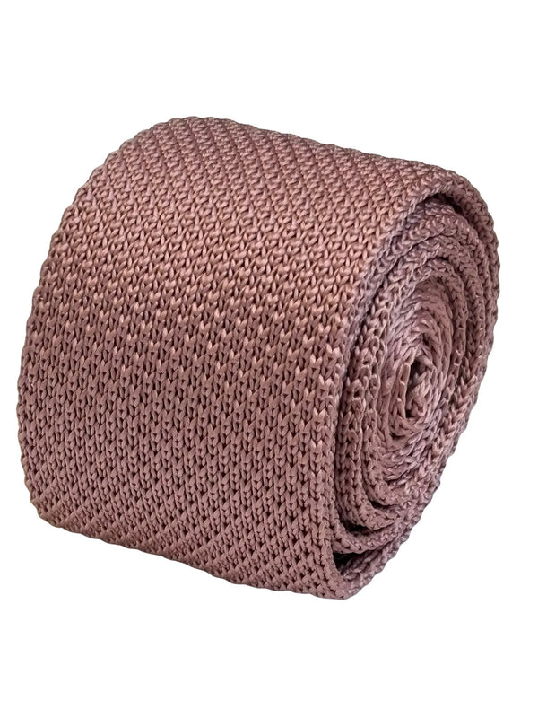 pale rose dusky pink knitted tie