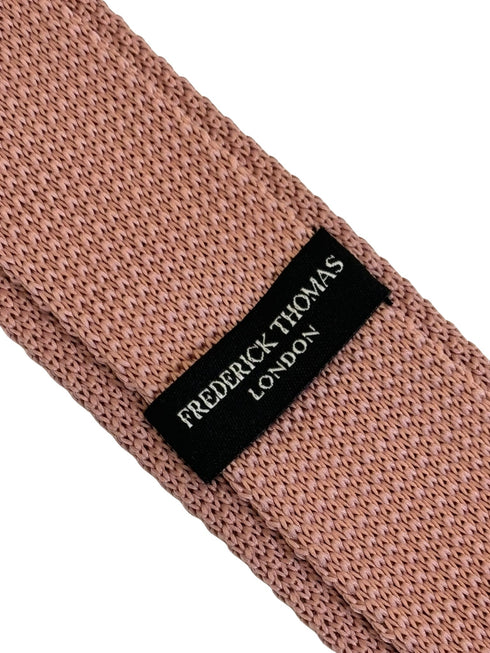 pale rose dusky pink knitted tie