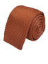 copper orange dark peach coral knitted tie