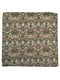 William Morris style green strawberry thief English garden wildflower design pocket square