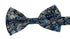 william morris liberty style blue strawberry thief english garden wildflower design adult bow tie and matching pocket square