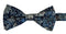 william morris liberty style blue strawberry thief english garden wildflower design child's bow tie
