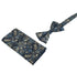 william morris liberty style blue strawberry thief english garden wildflower design adult bow tie and matching pocket square