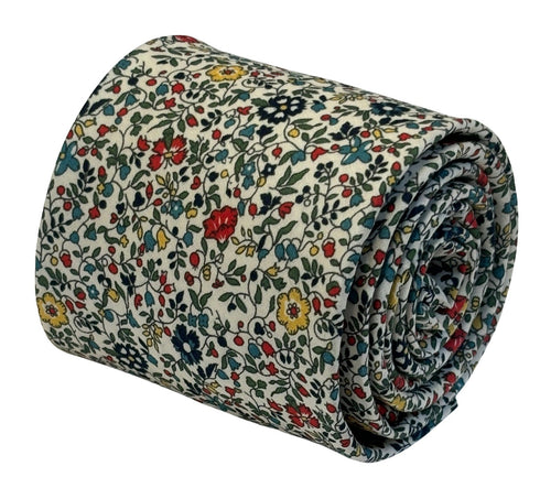 liberty style ditsy floral english wildflower design tie