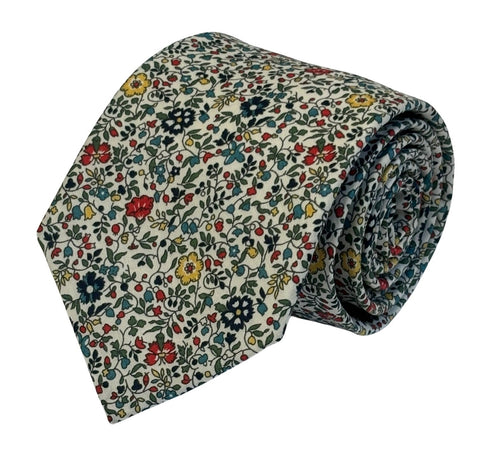 liberty style ditsy floral english wildflower design tie