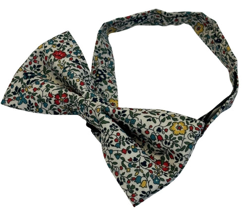 liberty style ditsy floral english wildflower design child's bow tie