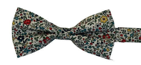 liberty style ditsy floral english wildflower design child's bow tie