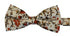 Liberty style red climbing English wildflower design adult bow tie and matching pocket square