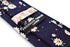 navy tie with daisy floral cotton design