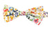Felda print watercolour multicolour floral wildflower cotton childrens' bow tie