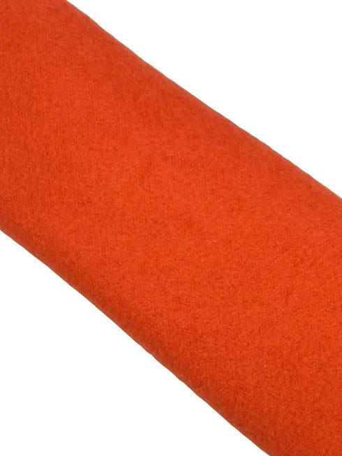plain bright burnt orange 100% wool tie