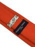 plain bright burnt orange 100% wool tie