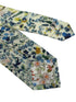 watercolour blue floral wildflower cotton tie in a liberty style design