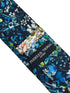 navy dark blue floral wildflower cotton tie in a liberty style design
