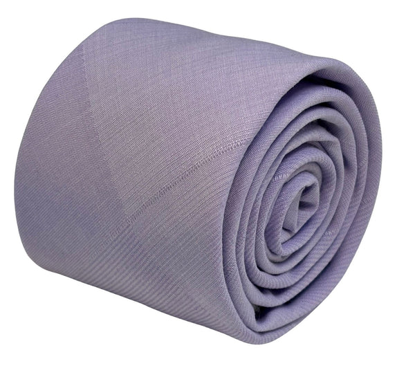 Extra long lilac lavender light pale purple cotton tie