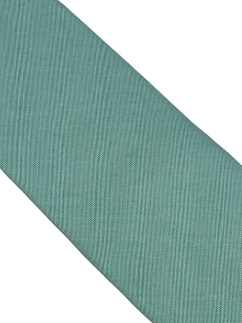 plain aqua turquoise pale cyan green cotton tie