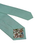 Extra long plain aqua turquoise pale cyan green cotton tie