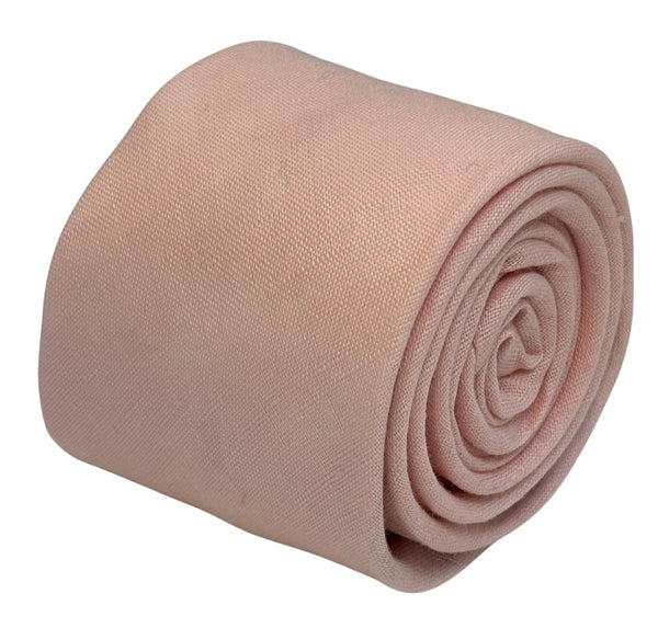 pale pink light baby ballerina blush plain linen tie